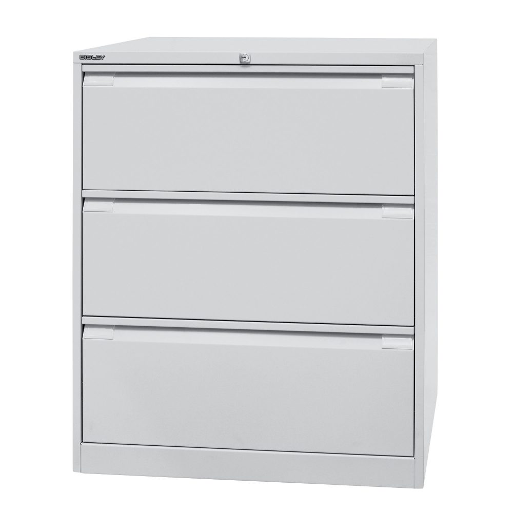 Bisley Hängeregistraturschrank 3 Schubladen Lichtgrau 800 x 622 x 1.016 mm