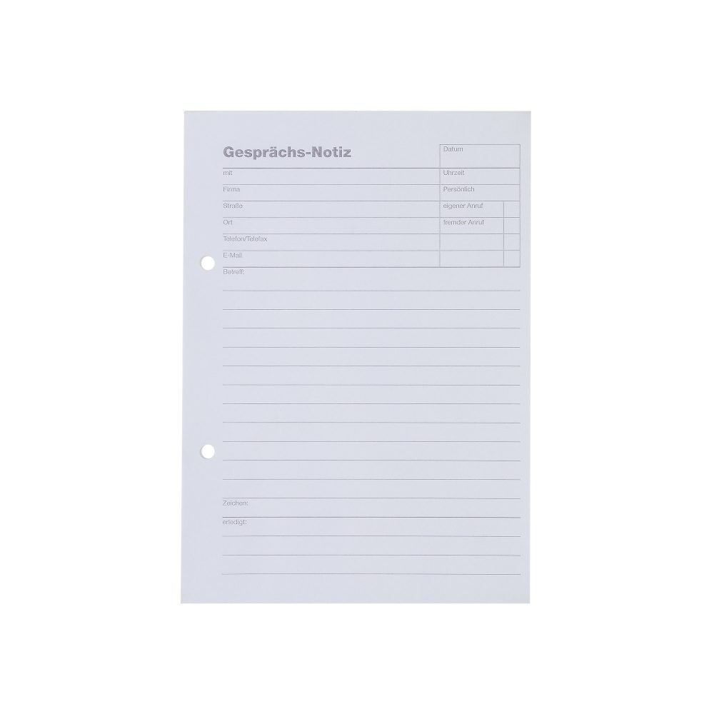 herlitz Gesprächsnotizblock DIN A5 Liniert Geleimt Weiß Perforiert 533134000 50 Blatt
