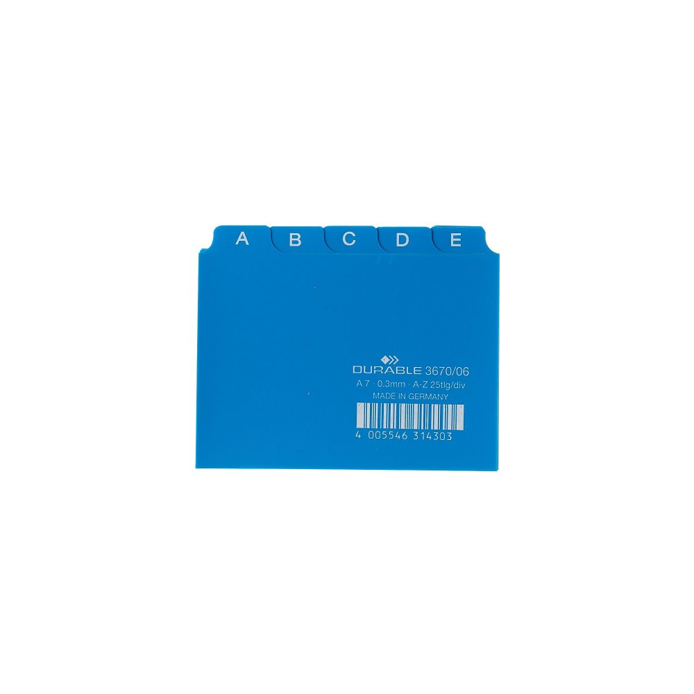 DURABLE Leitregister DIN A7 Blau 10,5 x 7,4 cm 25 Stück