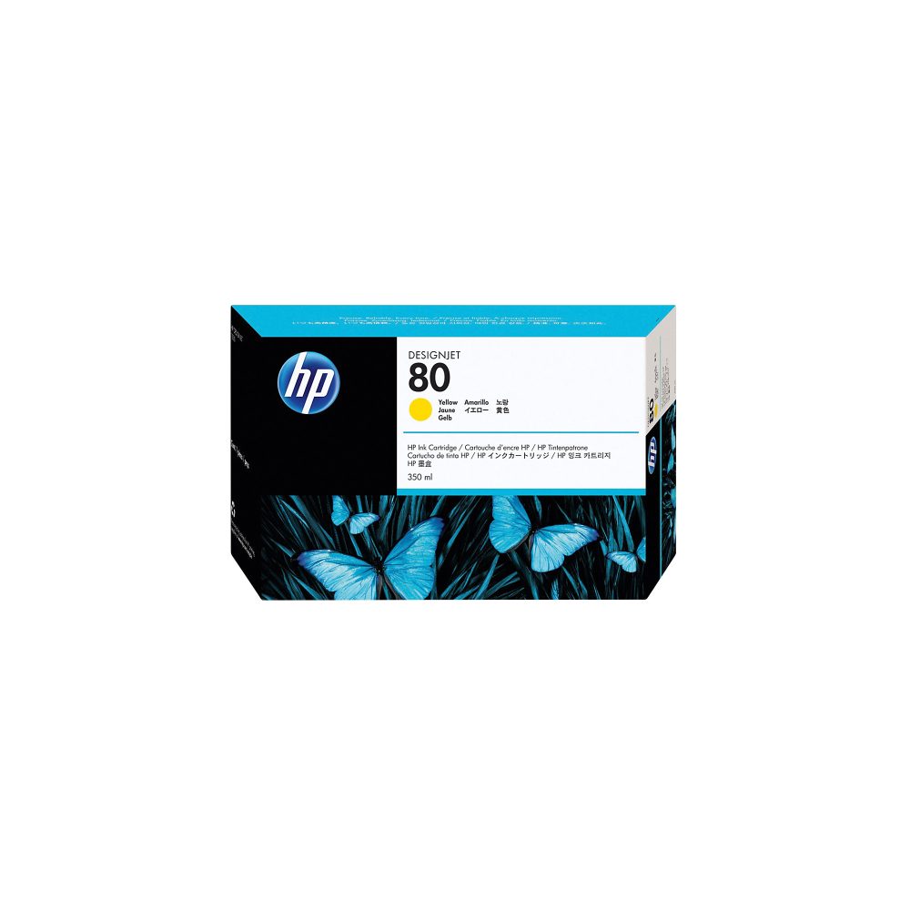 Original Tintenpatrone gelb HP No. 80, C4848A