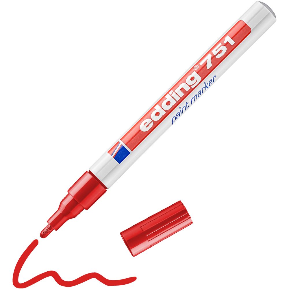 edding 751 Lackmarker Fein Rundspitze Rot