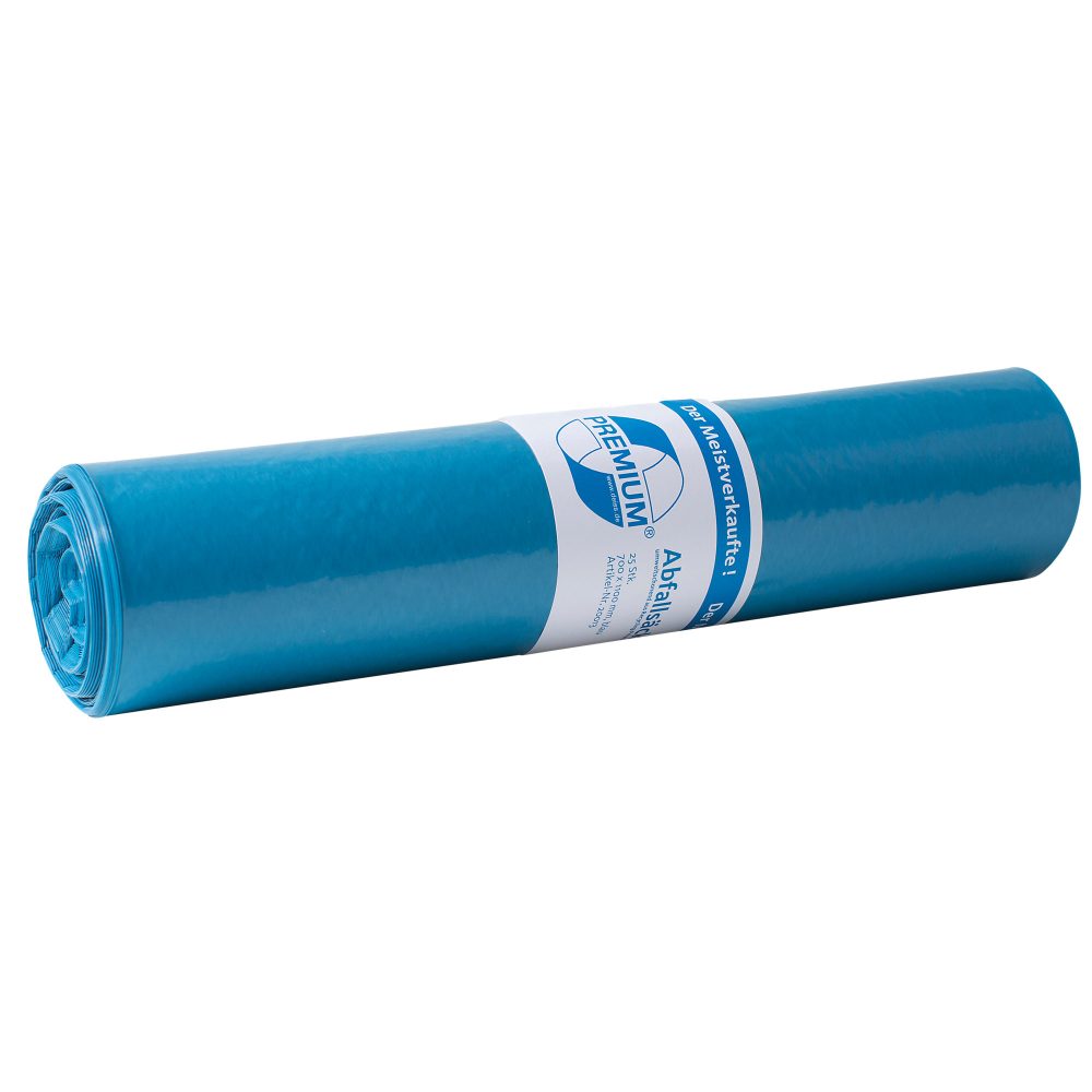 DEISS LDPE Premium Mittlere Belastung Müllsäcke 70 L Blau PE (Polyethylen) 40 Mikron 25 Stück