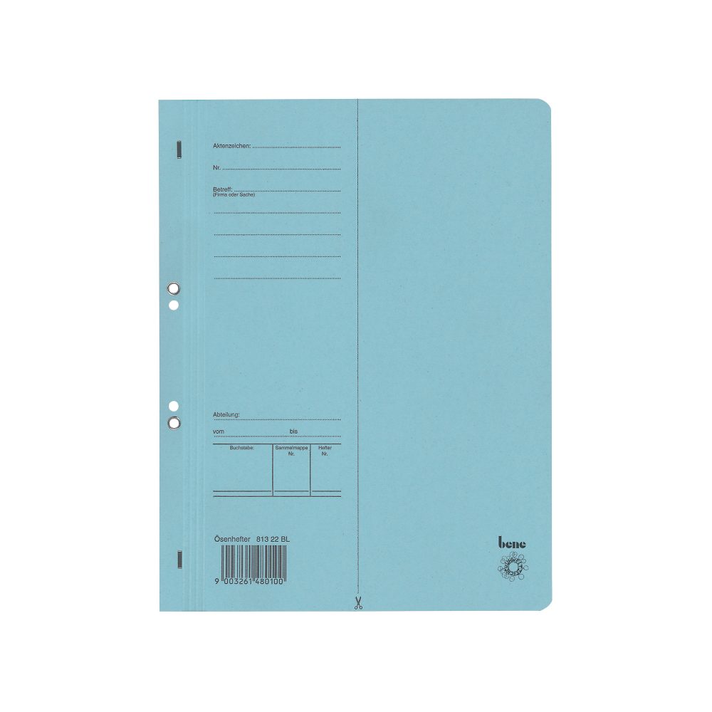Bene Ösenhefter DIN A4 Blau Pappkarton 250 g/m²