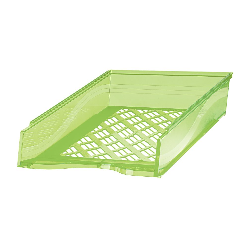 Bene Briefablage 60100 DIN A4 Polystyrol Transparent Grün 25,5 x 37 x 6,5 cm