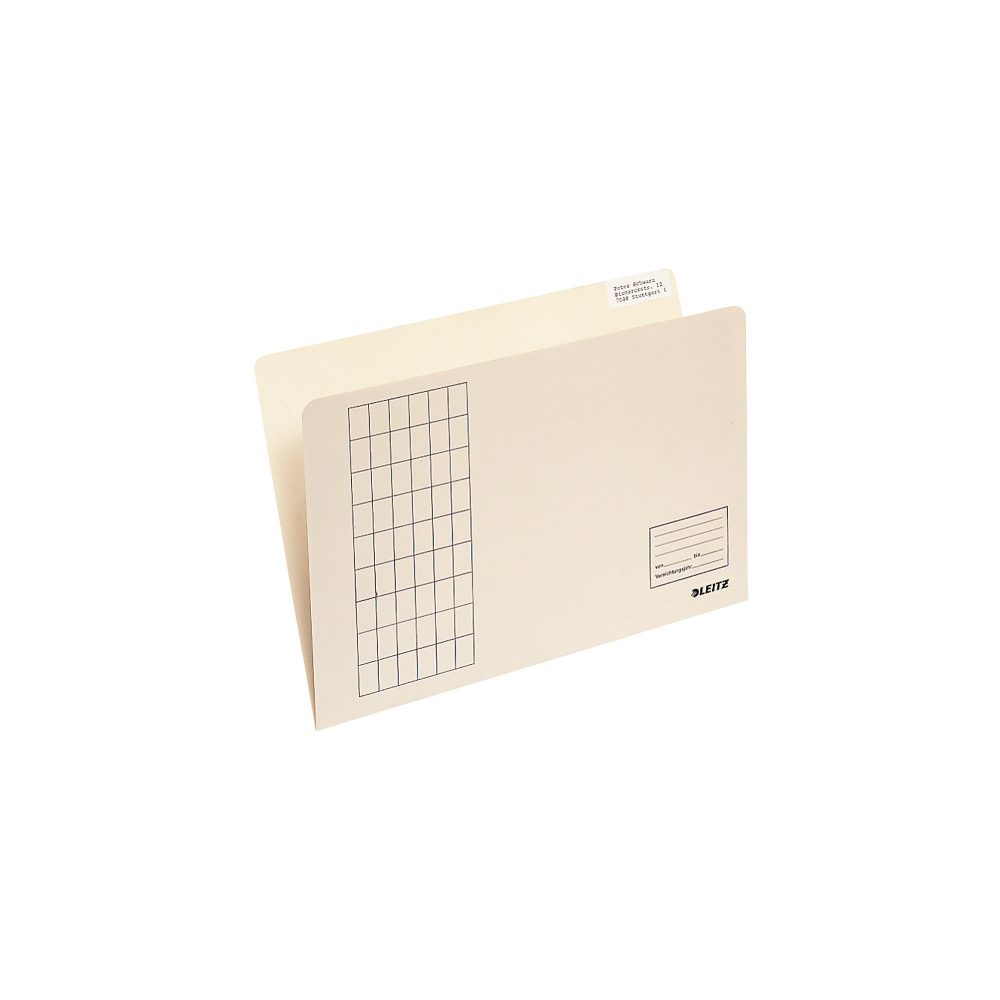 Leitz Einstellmappen 2433 Vertikal A4 Mit Gitterdruck 180 g/m² Chamois 100% Recycelter Kraft-Karton 31 x 23 cm 100 Stück