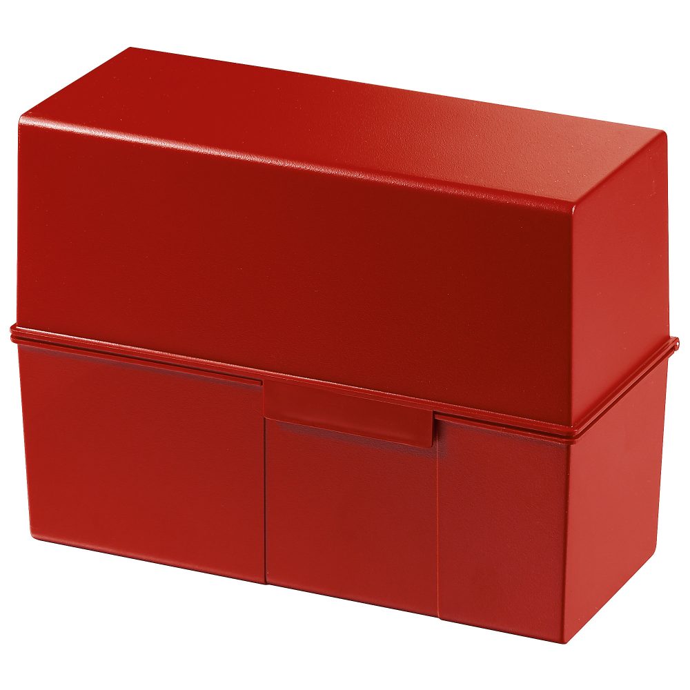 HAN Karteikartenbox DIN A5 450 Karten Rot 22,8 x 10,2 x 17,1 cm