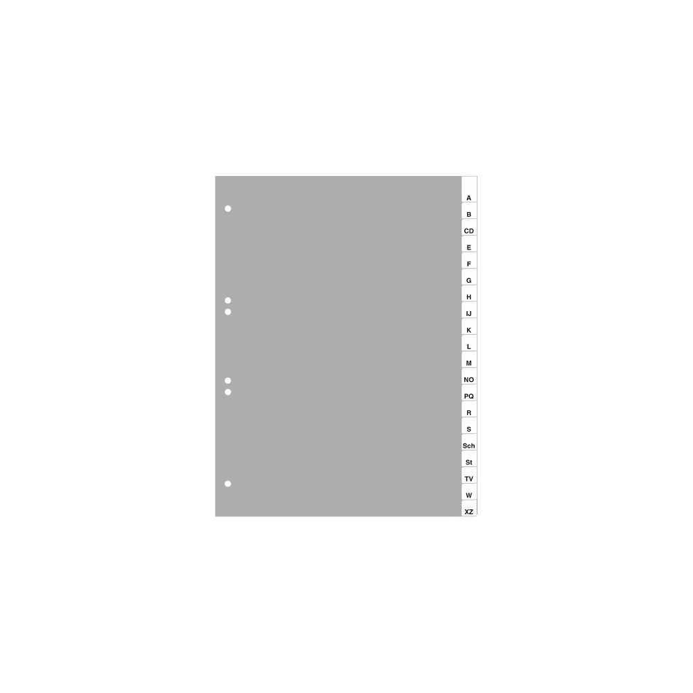 DURABLE Register 640 DIN A4 Grau 20-teilig 6-fach Kunststoff A - Z