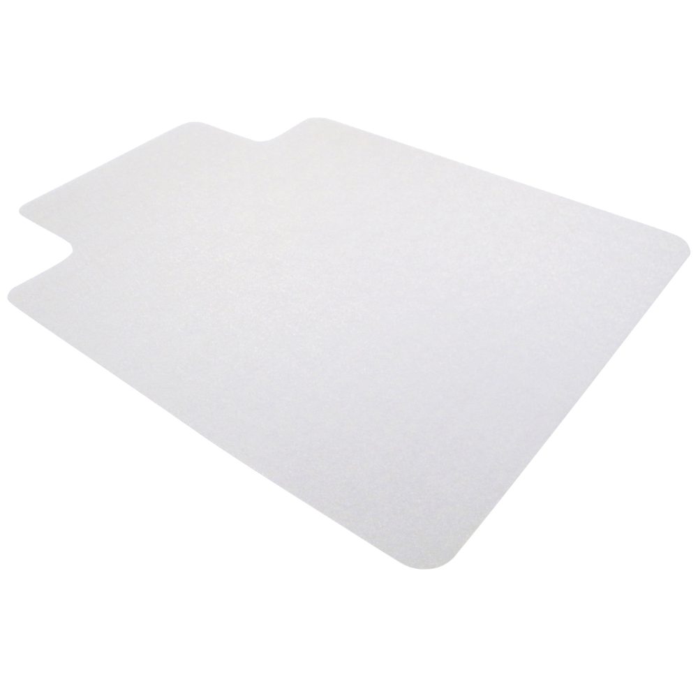 Office Depot rechteckige Stuhlmatte mit Lippe harter Boden PVC 120 x 90cm Transparent