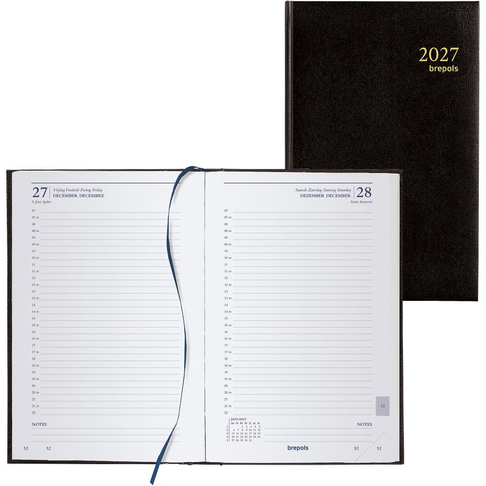 BREPOLS Agenda Saturnus Lima Ku. 2026 0.216.1256 1T/1S schwarz 13.5x21cm