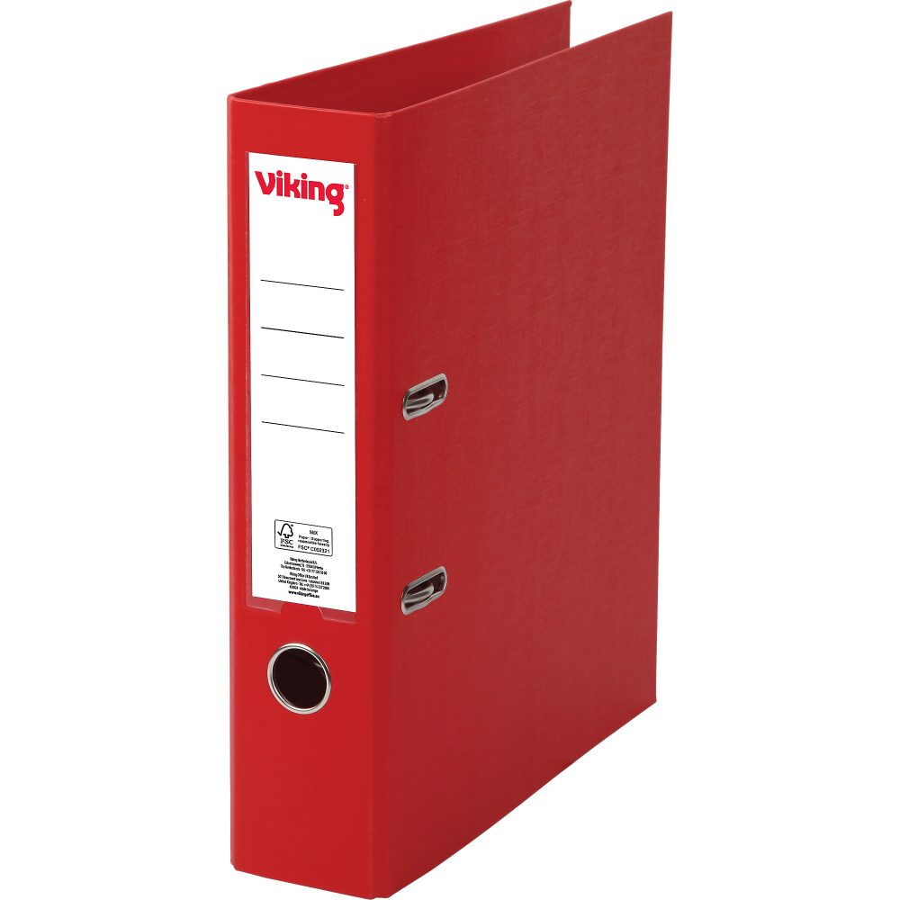 Viking Ordner A4 hoch 75 mm Rot 2 Ringe PP (Polypropylen) Matt Hochformat