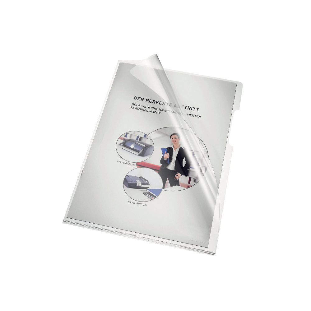 Bene Klarsichthülle DIN A4 Transparent PVC (Polyvinylchlorid) 150 Mikron 100 Stück