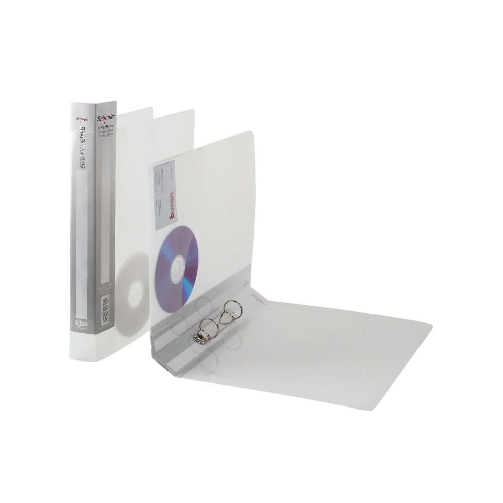 Snopake Ringbuch Classic Polypropylen A4 2 Ringe 25 mm Transparent