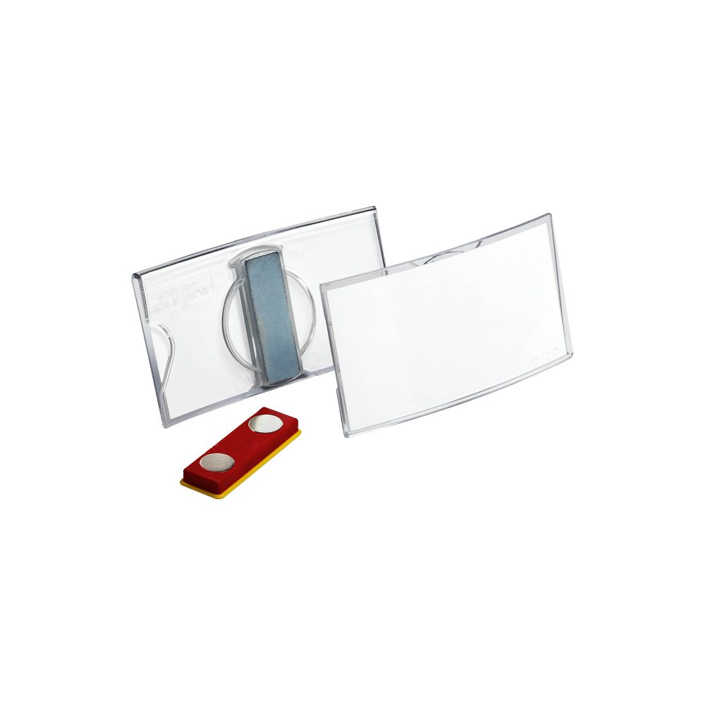 DURABLE Namensschild Konvex mit Magnet 8123/19 transp.,acryl,40x75mm 25 Stk.