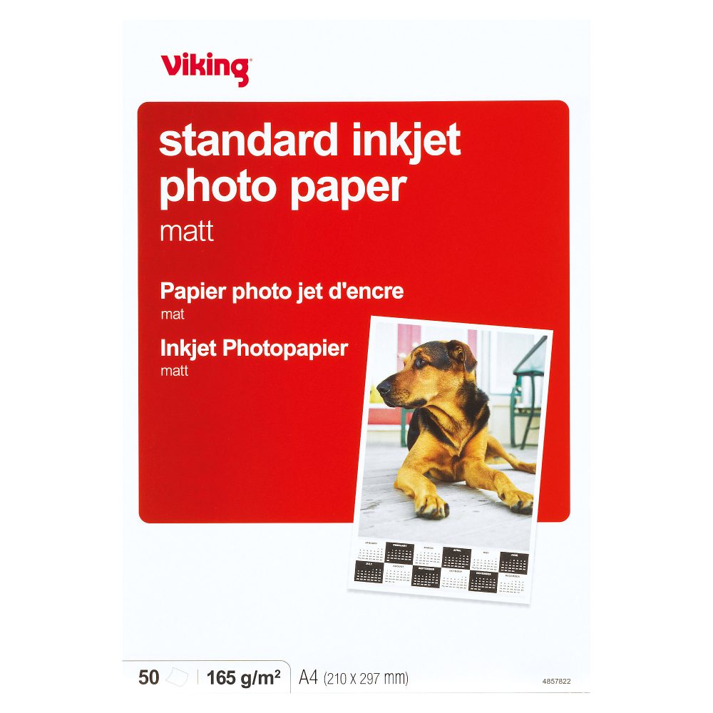 Office Depot Inkjet Fotopapier Standard DIN A4 165 g/m² Weiß 50 Blatt