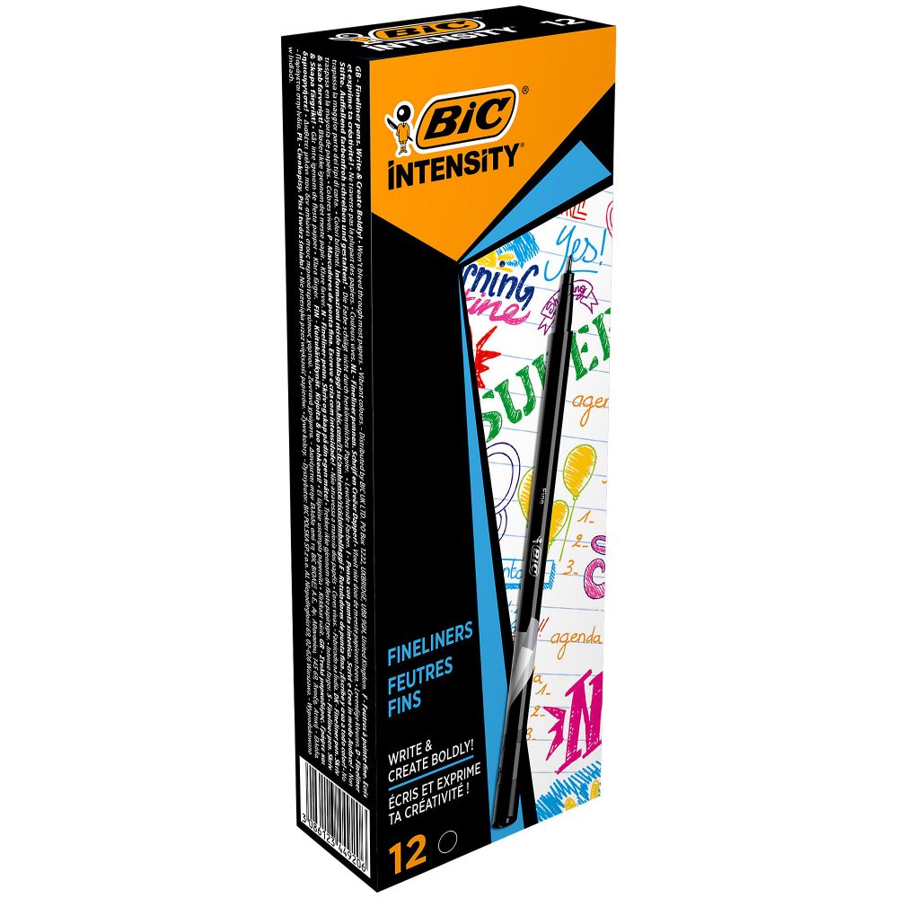 BIC Intensity Fineliner 0.8 mm Schwarz 12 Stück