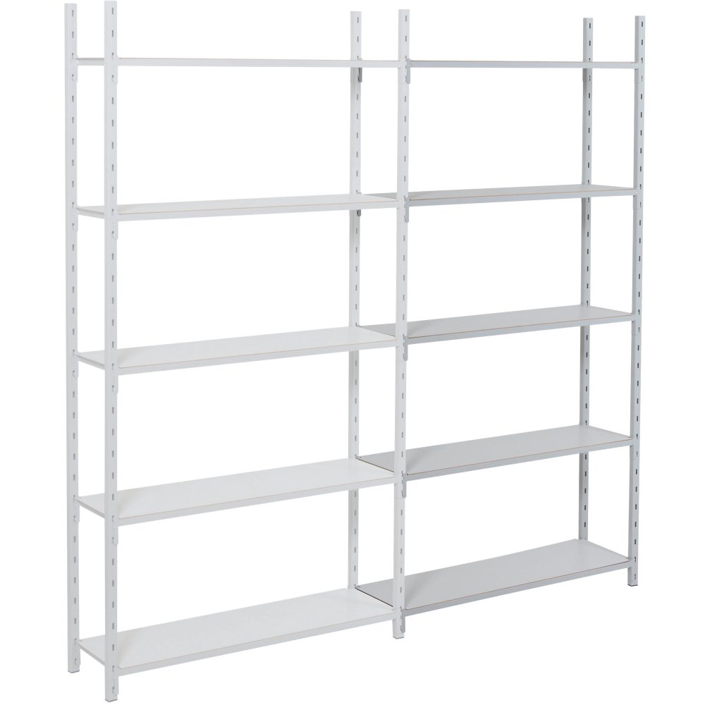 ARNO SPACE Anbauregal Arno 5 Grau 1.000 x 300 x 2.000 mm