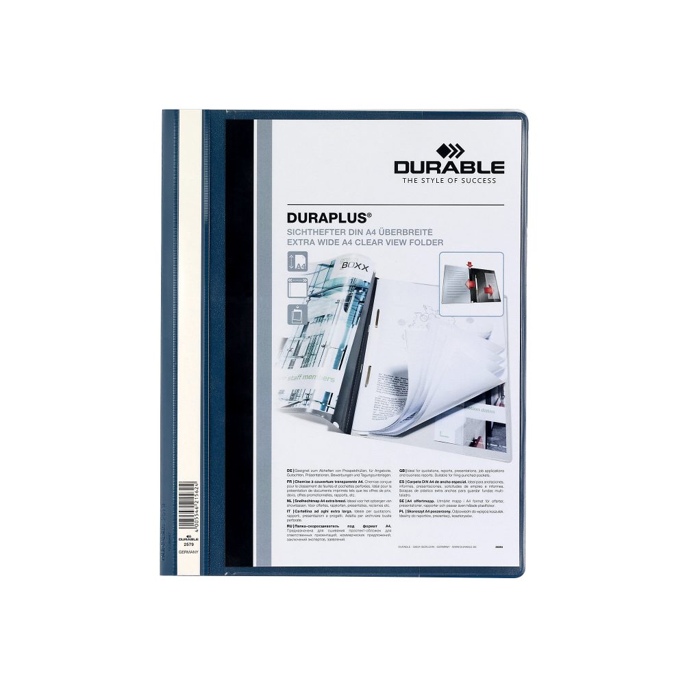 DURABLE DURAPLUS Präsentationshefter 2579-07 A4+ PVC (Polyvinylchlorid) 24 (B) x 31,1 (H) cm Dunkelblau
