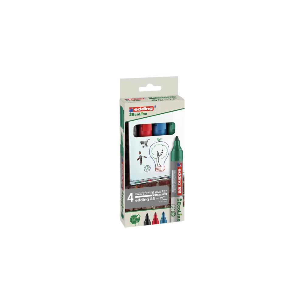 EDDING Boardmarker 28 EcoLine 1.5-3mm 28-E4 4-farbig ass.