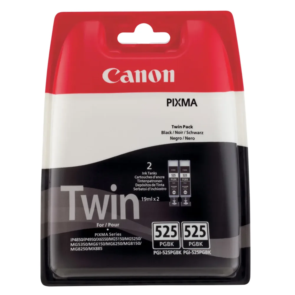 Canon PGI-525PGBK Original Tintenpatrone 4529B010 Schwarz 2 Stück Duopack