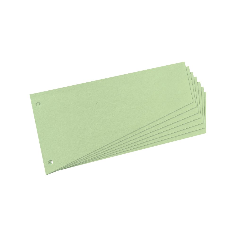 herlitz Trennstreifen Trapez Grün Gelocht A4 + 12 x 23 cm 190 g/m² 100 Stück