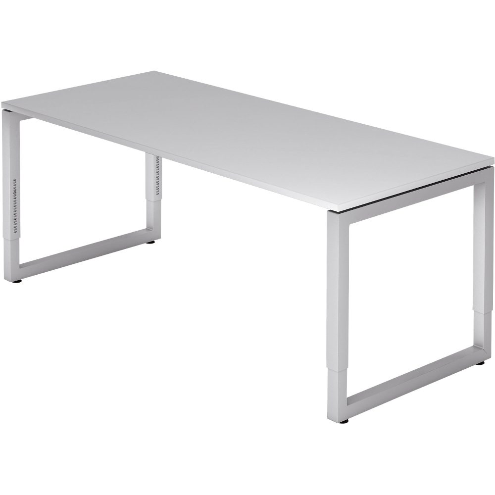 Hammerbacher Schreibtisch R-Serie VRS19/5 Lichtgrau 1.800 x 800 x 650-850 mm