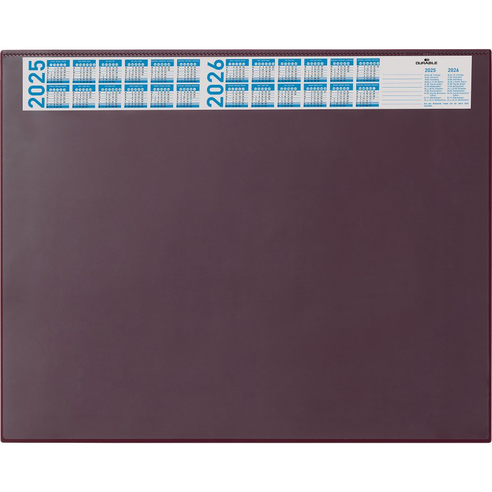 DURABLE Schreibunterlage Kalender PVC Rot 65 x 52 x 52 cm