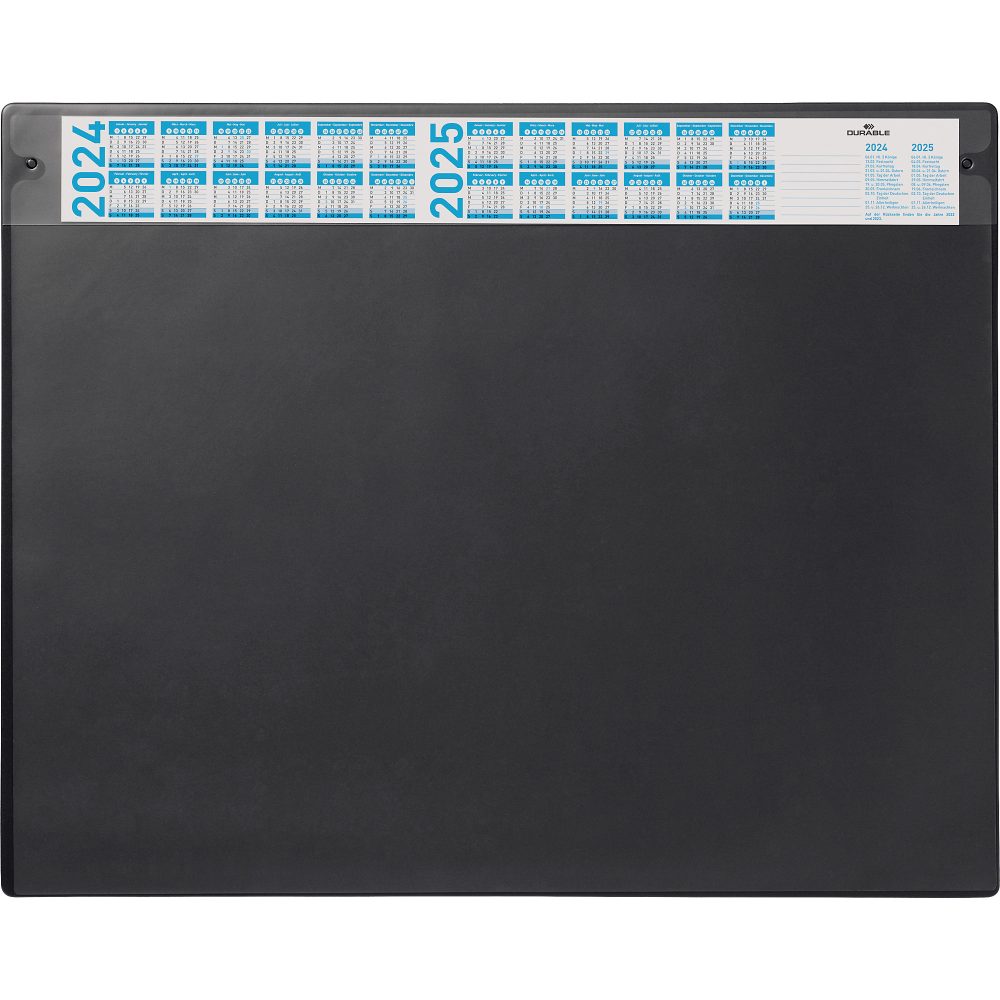 DURABLE Schreibunterlage Kalender Design Premium Kunststoff Schwarz 65 x 52 x 52 cm