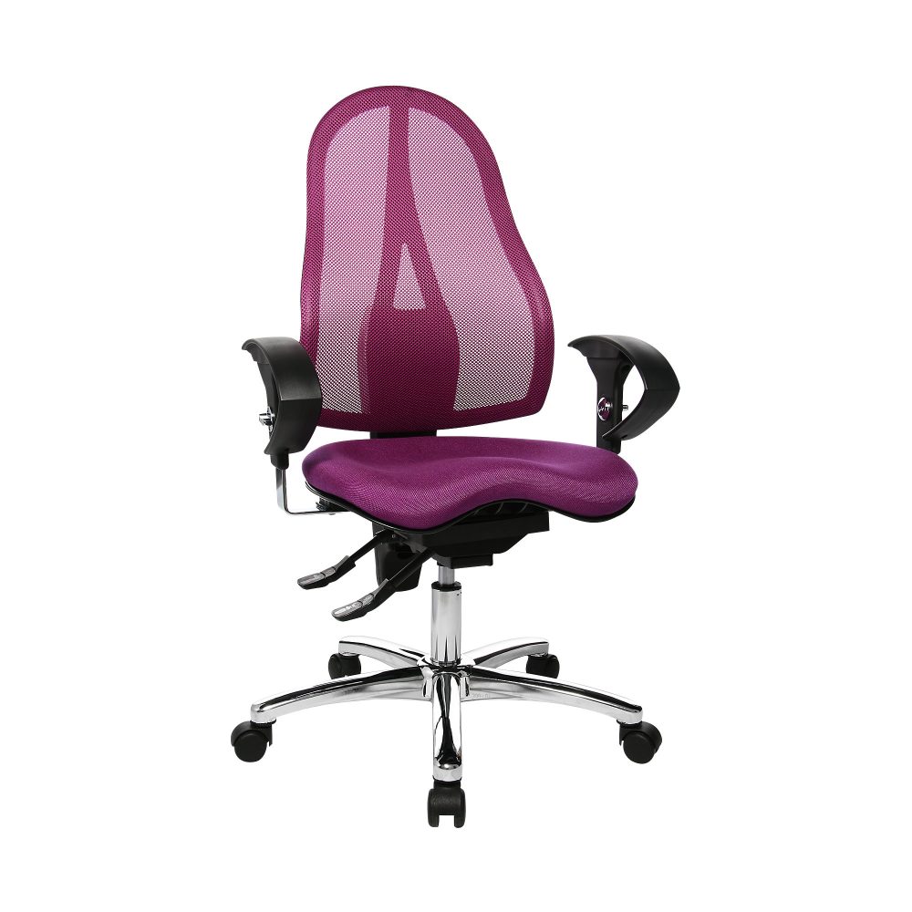TOPSTAR Ergonomischer Bürostuhl Sitness® 15 Netzstoff, Stoff Lila