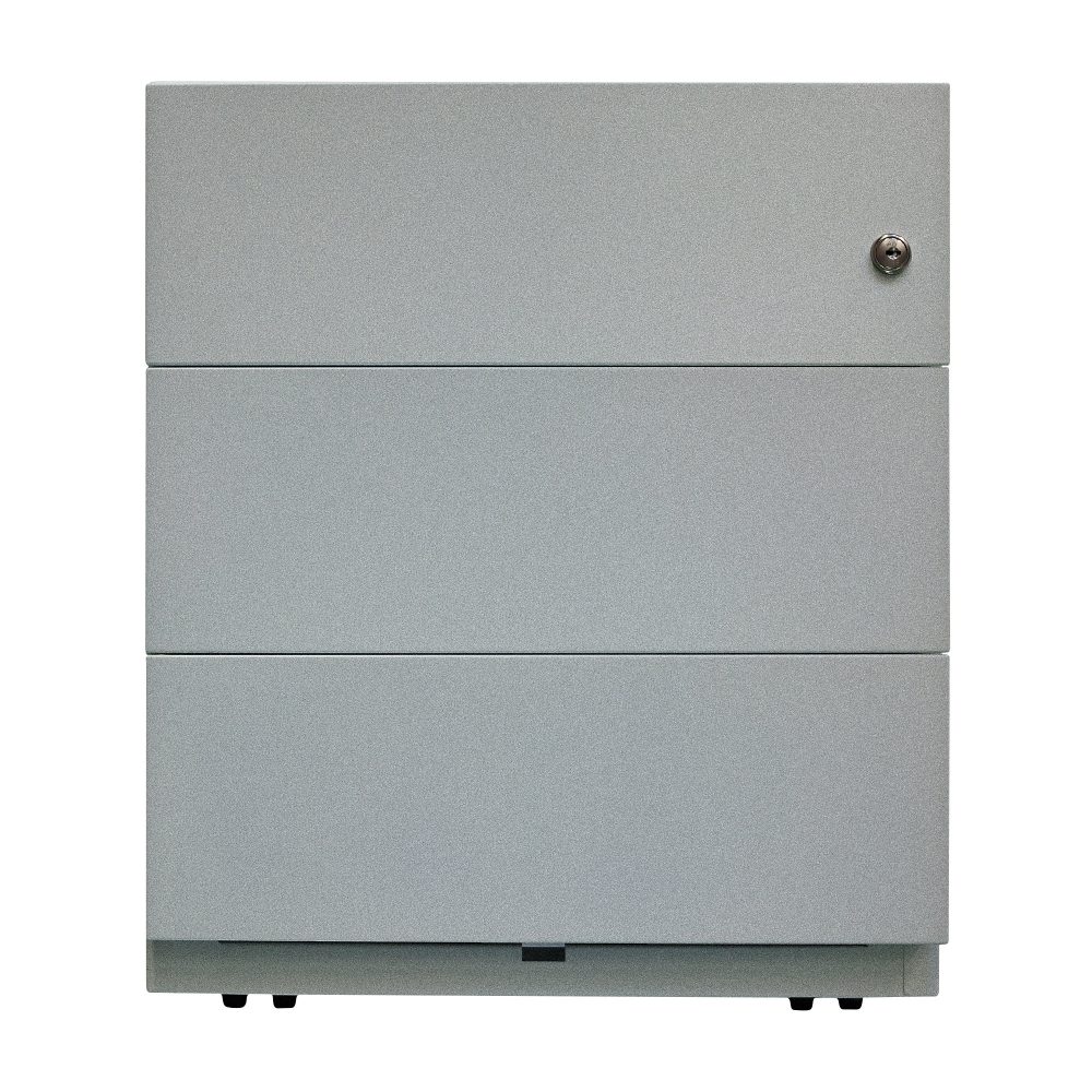 Bisley Rollcontainer Note 3 Schubladen Silber 420 x 565 x 495 mm