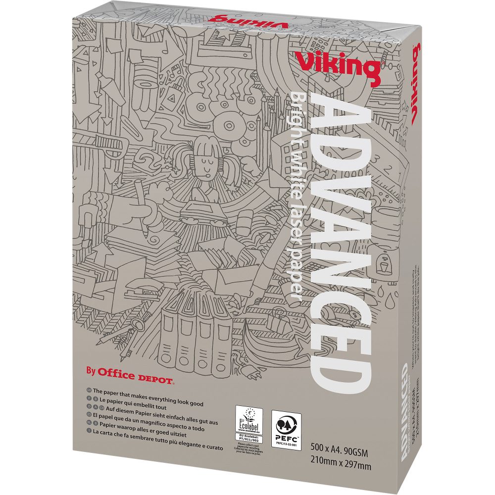 Viking DIN A4 Druckerpapier 90 g/m² Glatt Weiß 500 Blatt