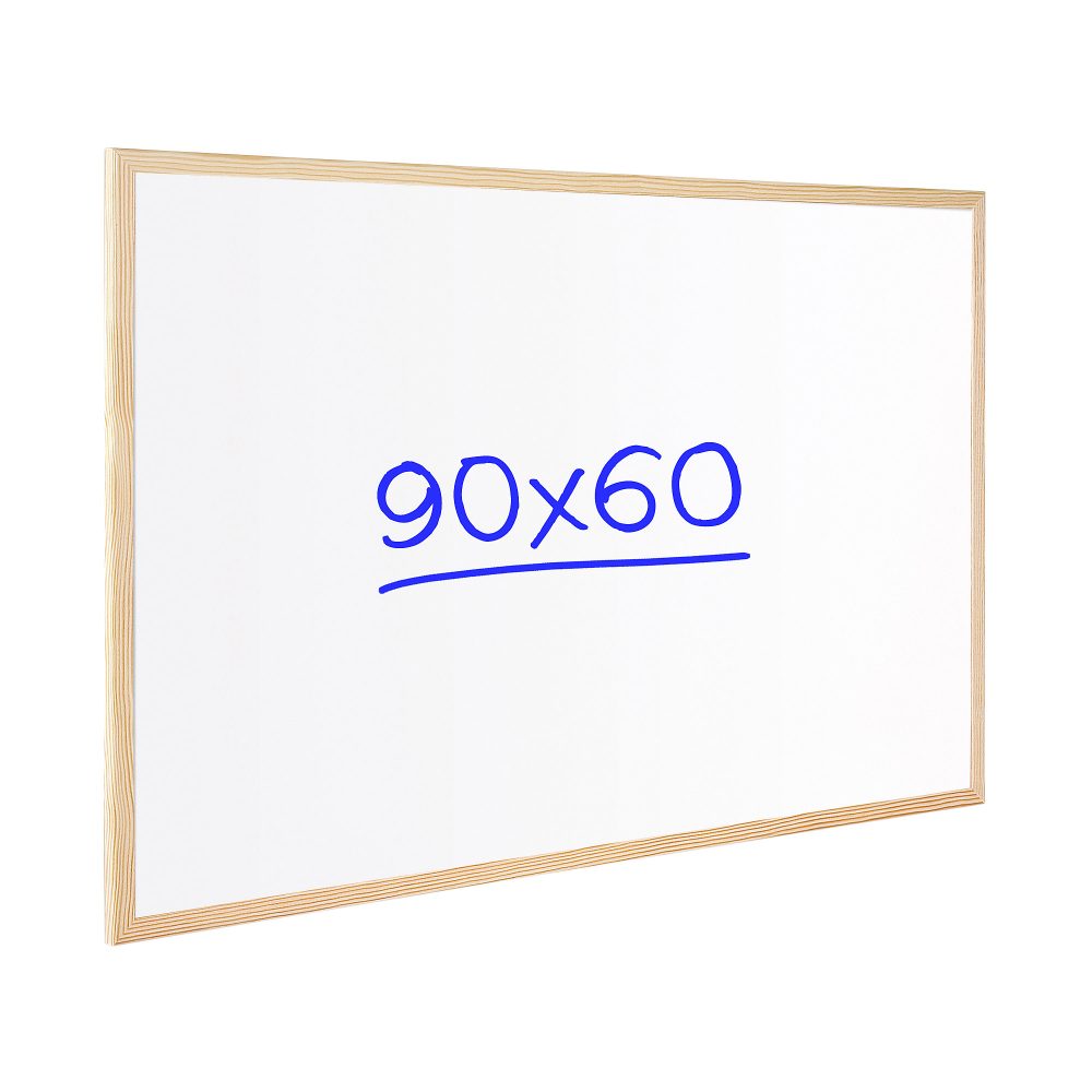 Niceday Basic Whiteboard Emaille, Holz Basic Weiß 90 x 60 cm