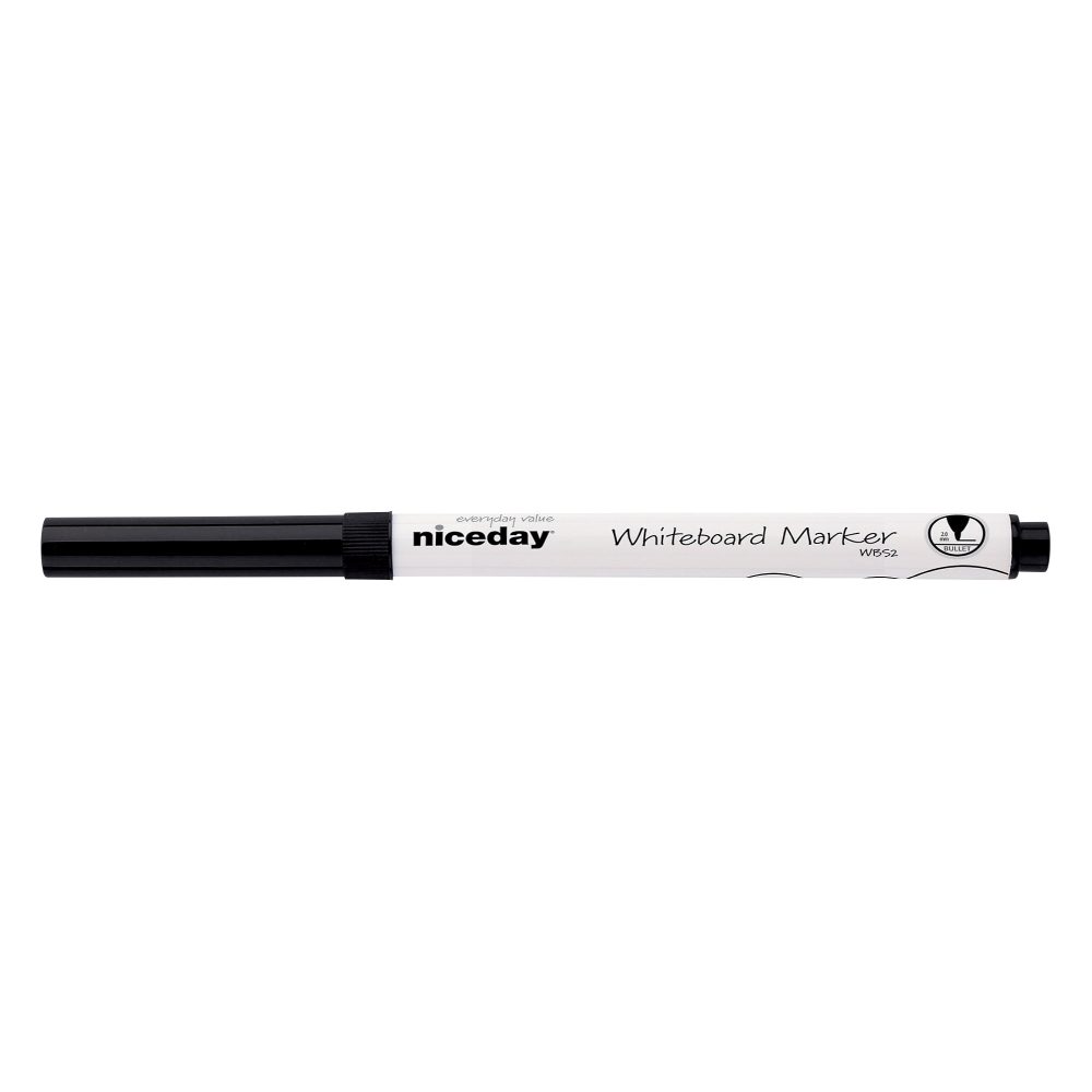 Niceday WBS2 Whiteboard Marker Rundspitze Schwarz