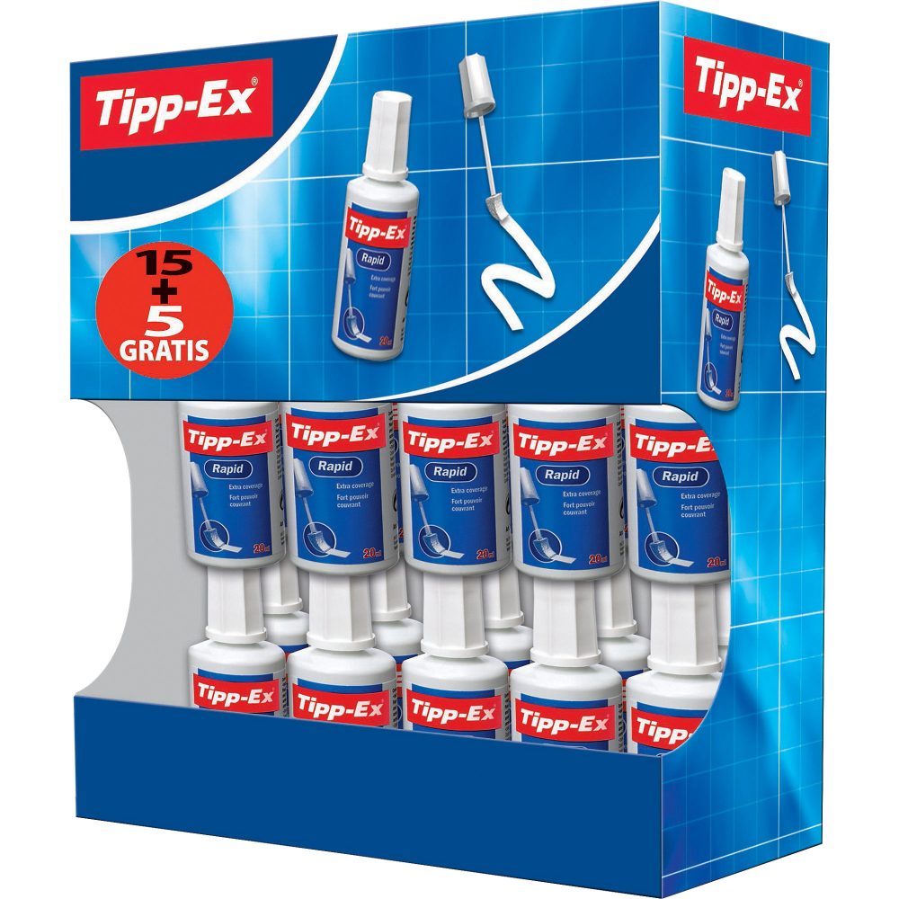 Tipp-Ex Korrekturflüssigkeit Rapid Weiss 20 ml 20 Stück