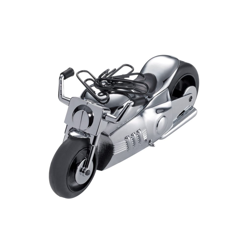 TROIKA Briefbeschwerer Easy Rider Motorrad Metall, Kunststoff Silber 11,8 x 4,8 x 5,3 cm