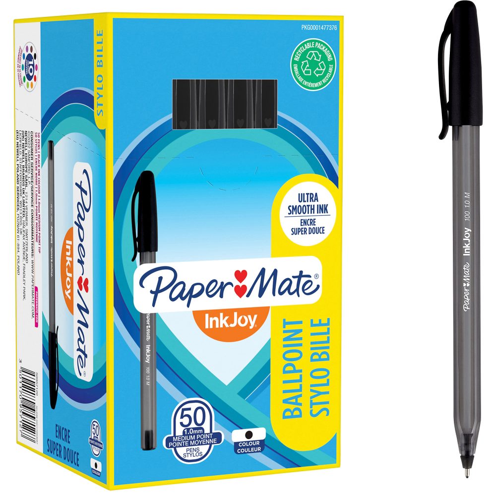Papermate InkJoy 100 Kugelschreiber Schwarz Mittel 0.8 mm 50 Stück