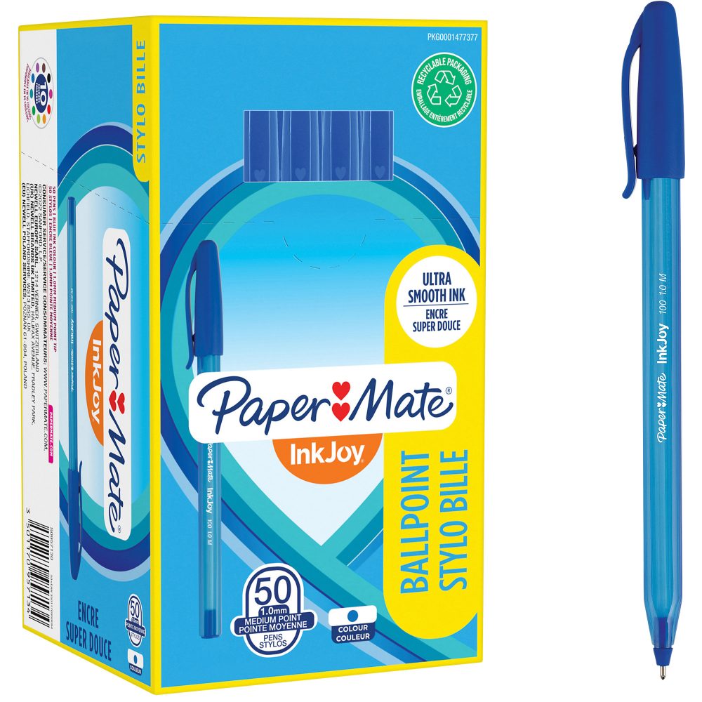 Papermate InkJoy 100 Kugelschreiber Blau Mittel 0.8 mm 50 Stück