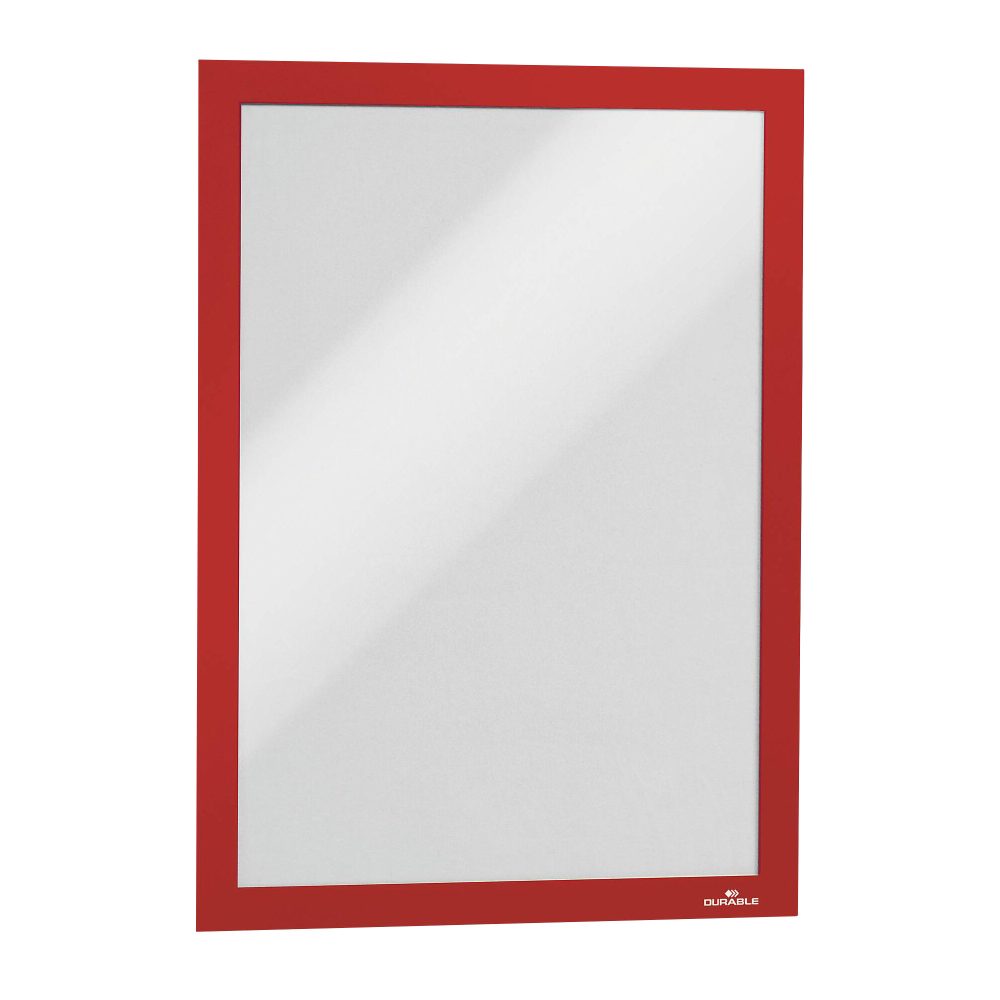 DURABLE DURAFRAME DIN A4 Magnetischer Inforahmen Rot 4882-03 10 Stück