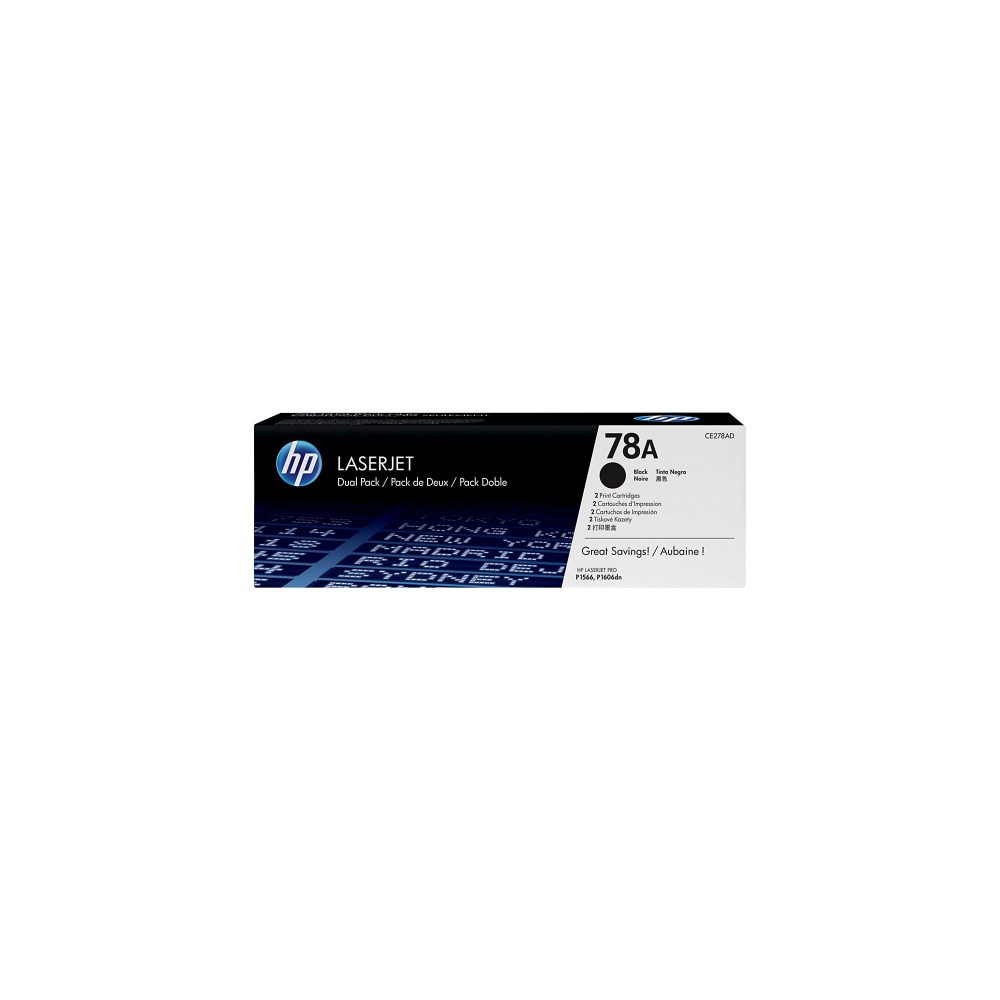 HEWLETT PACKARD - HP Toner-Modul 78A schwarz CE278AD LaserJet Pro P1566 2 Stück, One Size