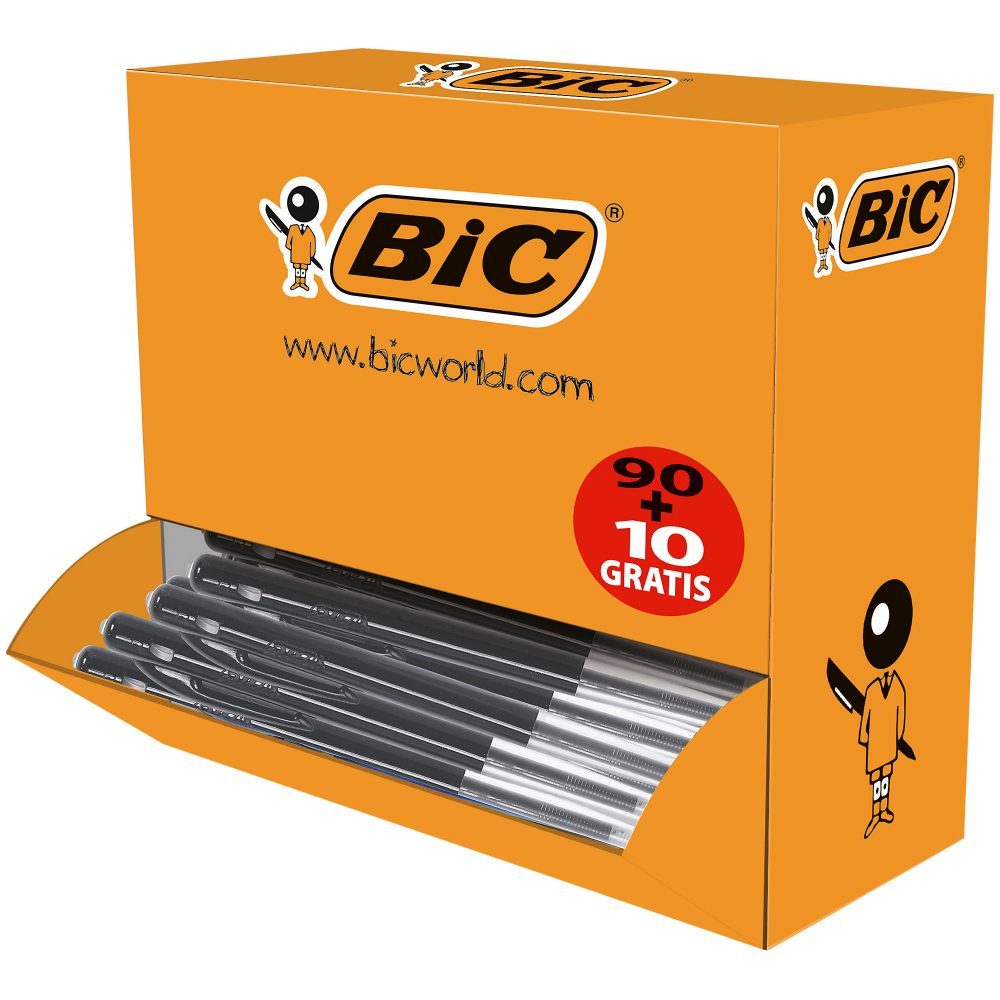 BIC Kugelschreiber M10 0.4 mm Schwarz 100 Stück
