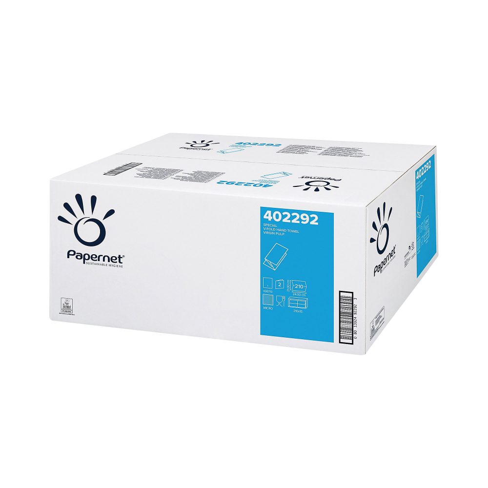 Papernet Special Falthandtücher V-falz Weiss 2-lagig 402292 15 Stück à 210 Blatt