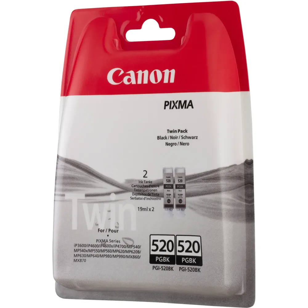 Canon PGI-520BK Original Tintenpatrone 2932B012 Schwarz 2 Stück Duopack