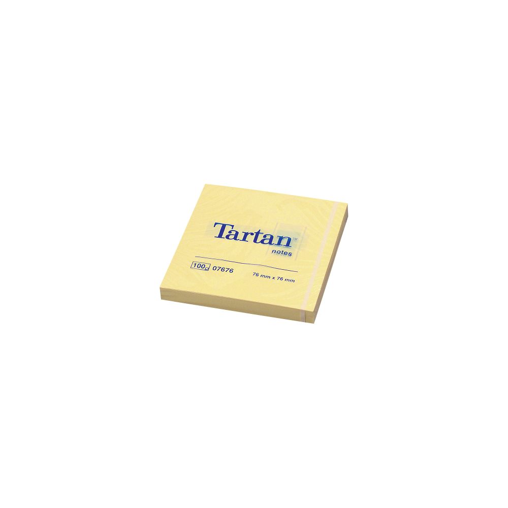 Tartan Haftnotizen 76 x 76 mm Gelb 100 Blatt