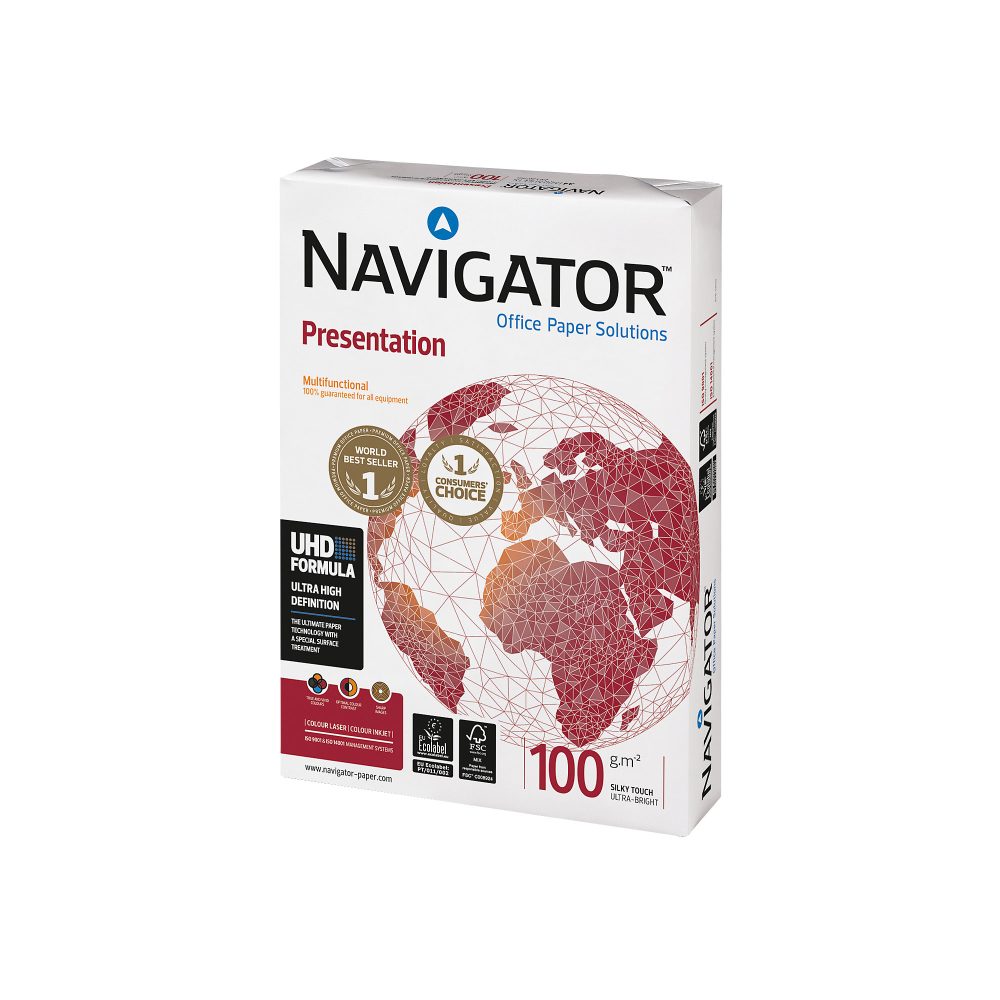 Navigator DIN A4 Druckerpapier 100 g/m² Glatt Weiß 500 Blatt