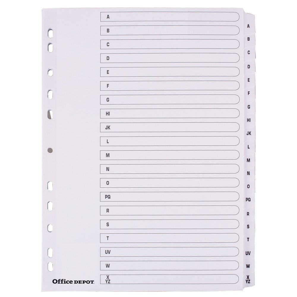 Office Depot Register A4 20-teilig Mylar A - Z