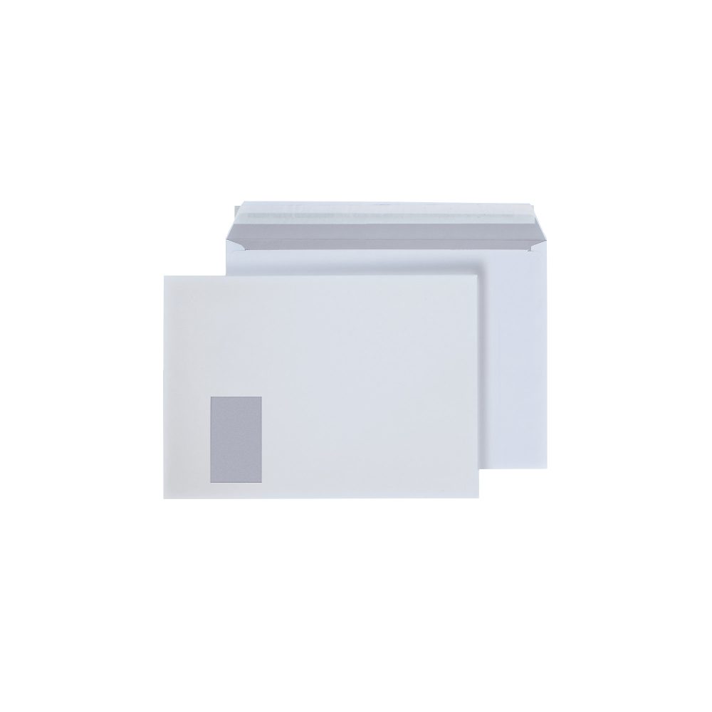 Hermes Briefumschläge Mit Fenster C4 324 (B) x 229 (H) mm Abziehstreifen Weiss 120 g/m² 250 Stück