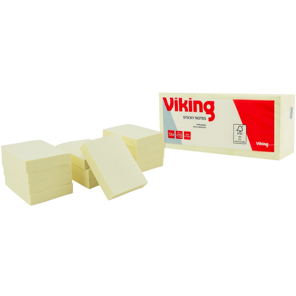 Office Depot Haftnotizen 38 x 51 mm Gelb 12 Blöcke à 100 Blatt