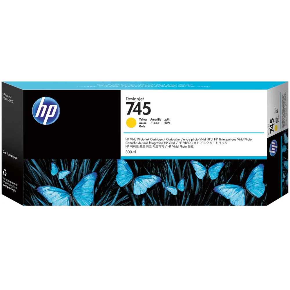 HP Tintenpatrone 745 yellow F9K02A DesignJet Z5600 300ml