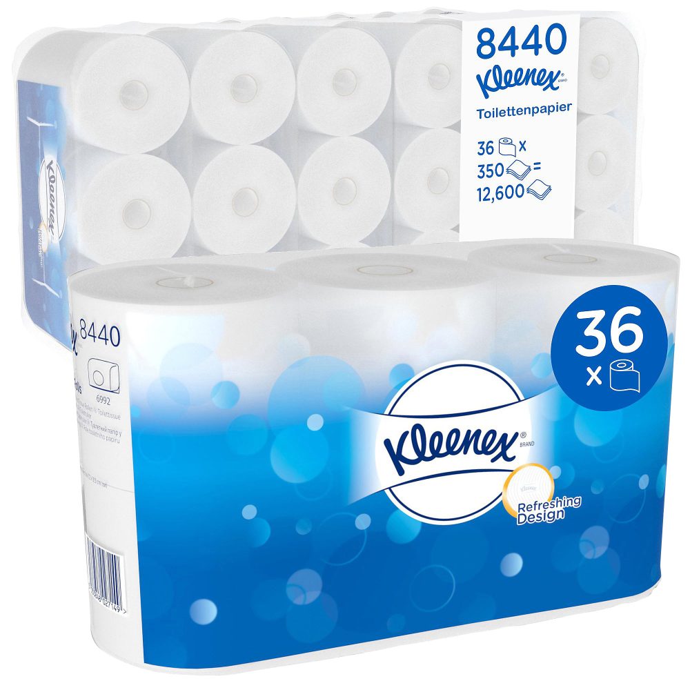 Kleenex Recycled Toilettenpapier 3-lagig 8440 36 Rollen à 350 Blatt