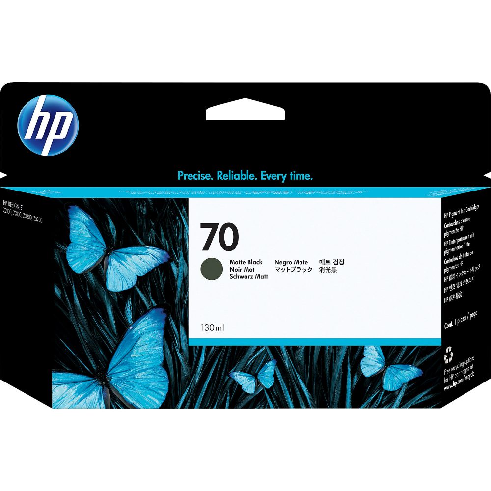 HP Tintenpatrone 70 schwarz matt C9448A DesignJet Z2100/3100 130ml
