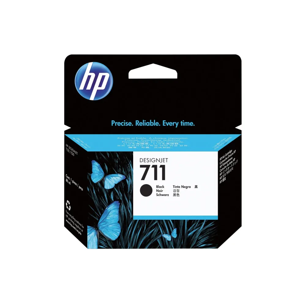 HP Tintenpatrone 711 HY schwarz CZ133A DesignJet T120/520 80ml